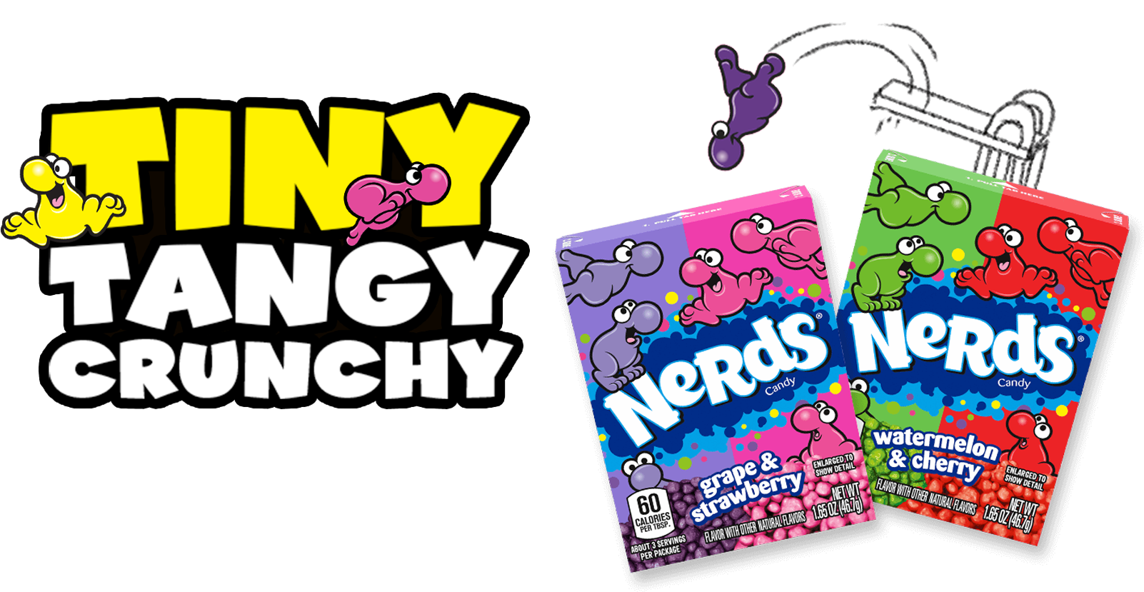 Tiny, Tangy Crunchy Dual Flavoured NERDS Candy